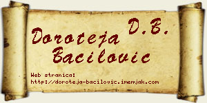 Doroteja Bačilović vizit kartica